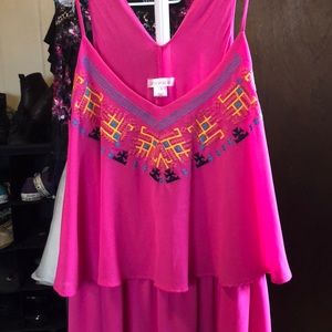 Fun pink peplum dress
